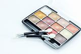 Eye shadow kit isolated over white