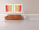 minimalist living room - rendering
