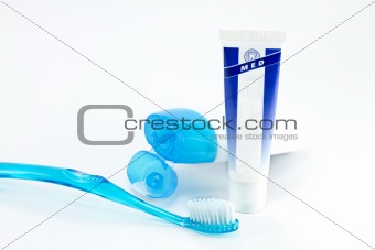 Tooth brush beside toothpaste