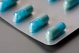 Blue Colored capsule pills