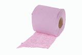 Roll of the pink toilet paper