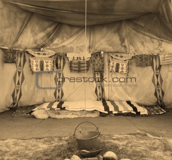 Interior Of The Indian Tent