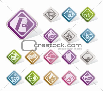Simple Online Shop, e-commerce and web site icons