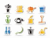 Garden and gardening tools icons