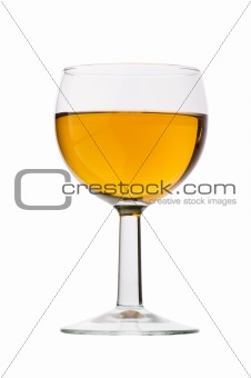 Wine glass isolated on the white background