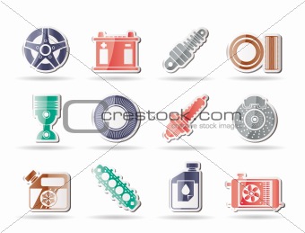 Car Parts and Services icons