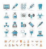 Healthcare, Medicine and hospital icons