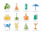 Party and holidays icons