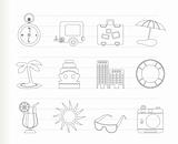 Travel, Holiday and Trip Icons