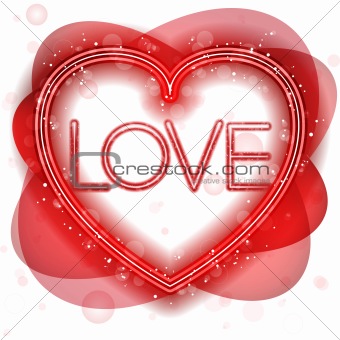Happy Valentine's Day Neon Heart