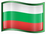 Bulgaria Flag Icon, isolated on white background.