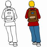 Student Wearing Backpack