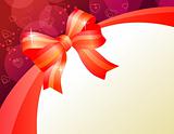 Background with red bow