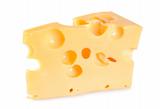 Dutch farmer's cheese isolated