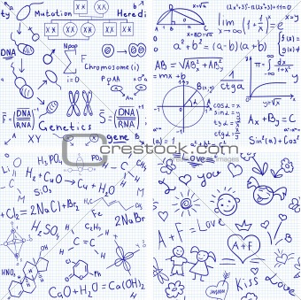 Education. Seamless vector backgrounds