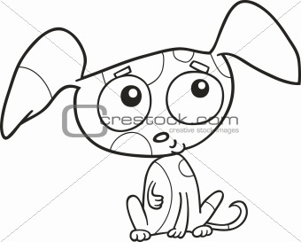 cute puppy for coloring book
