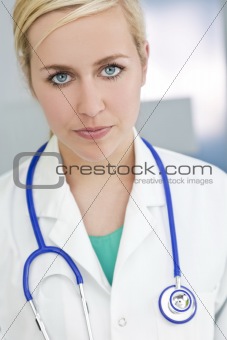Young Thoughtful Doctor With Stethoscope