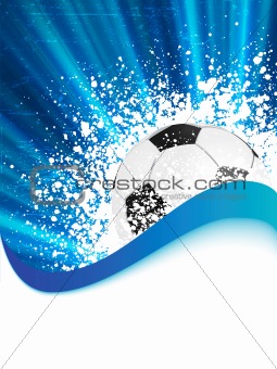 Football poster blue light burst. EPS 8