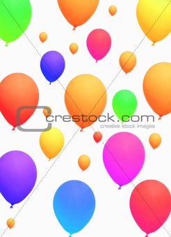 colorful party balloons background 
