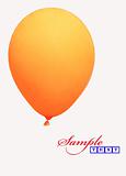 orange balloon isolated on white 
