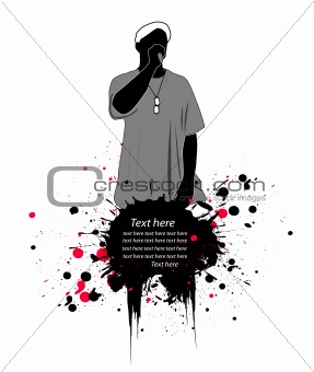 rapper vector illustration
