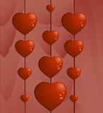 Valentines Day Background - Red Heart From Bubbles