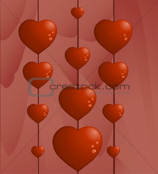 Valentines Day Background - Red Heart From Bubbles