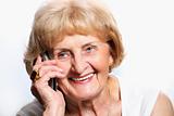 Senior lady with cell phone