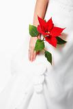 Bride with red flower