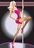 striptease girl dance in a night club