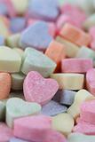 Candy hearts background