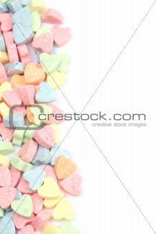 Candy hearts border