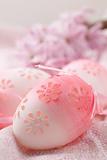 Pink flowery Easter eggs