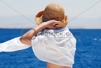 Woman on seaside