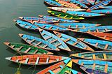 Colorful tour boats 