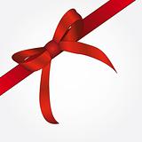 Red ribbon for a festive gift