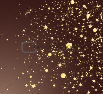 Shiny golden stars. Vector