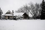 Old House Covered in the Snow
