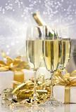 Champagne celebration for the new year