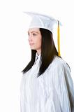Young graduate isolated on the white background