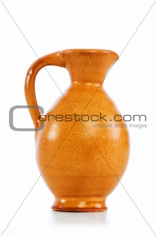 Clay jars isolated on the white background