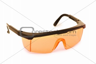 Safety glasses isolated on the white background