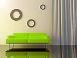 Interior - Green couch
