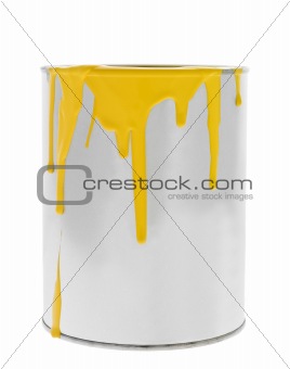 Messy Yellow Paint can