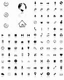 Set of 100 glossy web icons