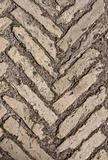 Stone pattern on land roadway