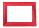 Red wooden frame