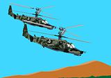 Combat helicopters link