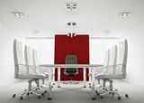 White conference room 3d