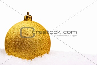 yellow Christmas ball